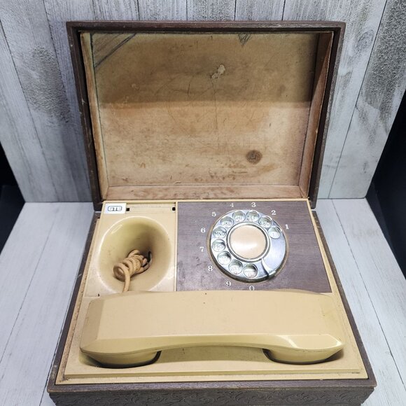 Vintage Deco-Tel Boxed Rotary Phone GTE Executive Desk Telephone - Not Tested - Picture 1 of 12